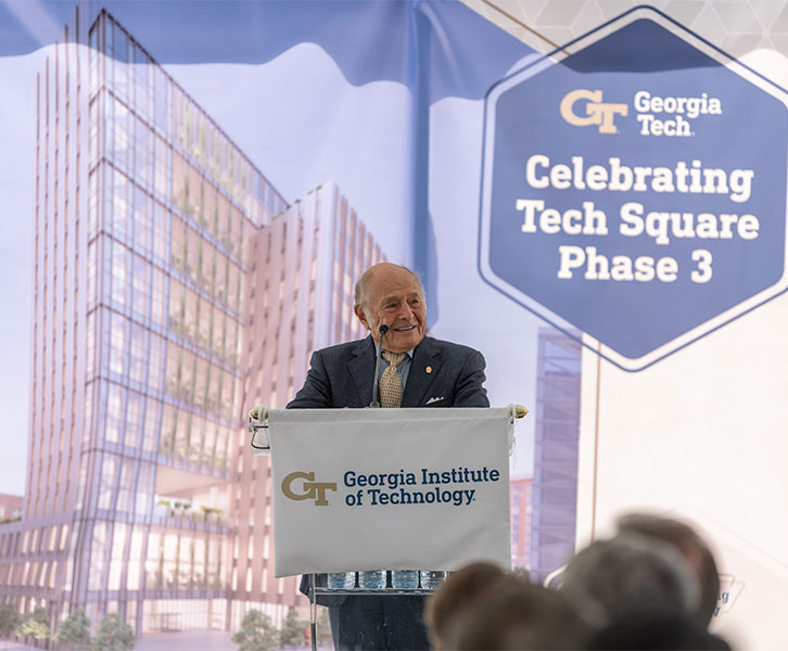 Ernest Scheller speaks at the Tech Square Phase 3 groundbreaking on Thursday, October 20, 2022. 