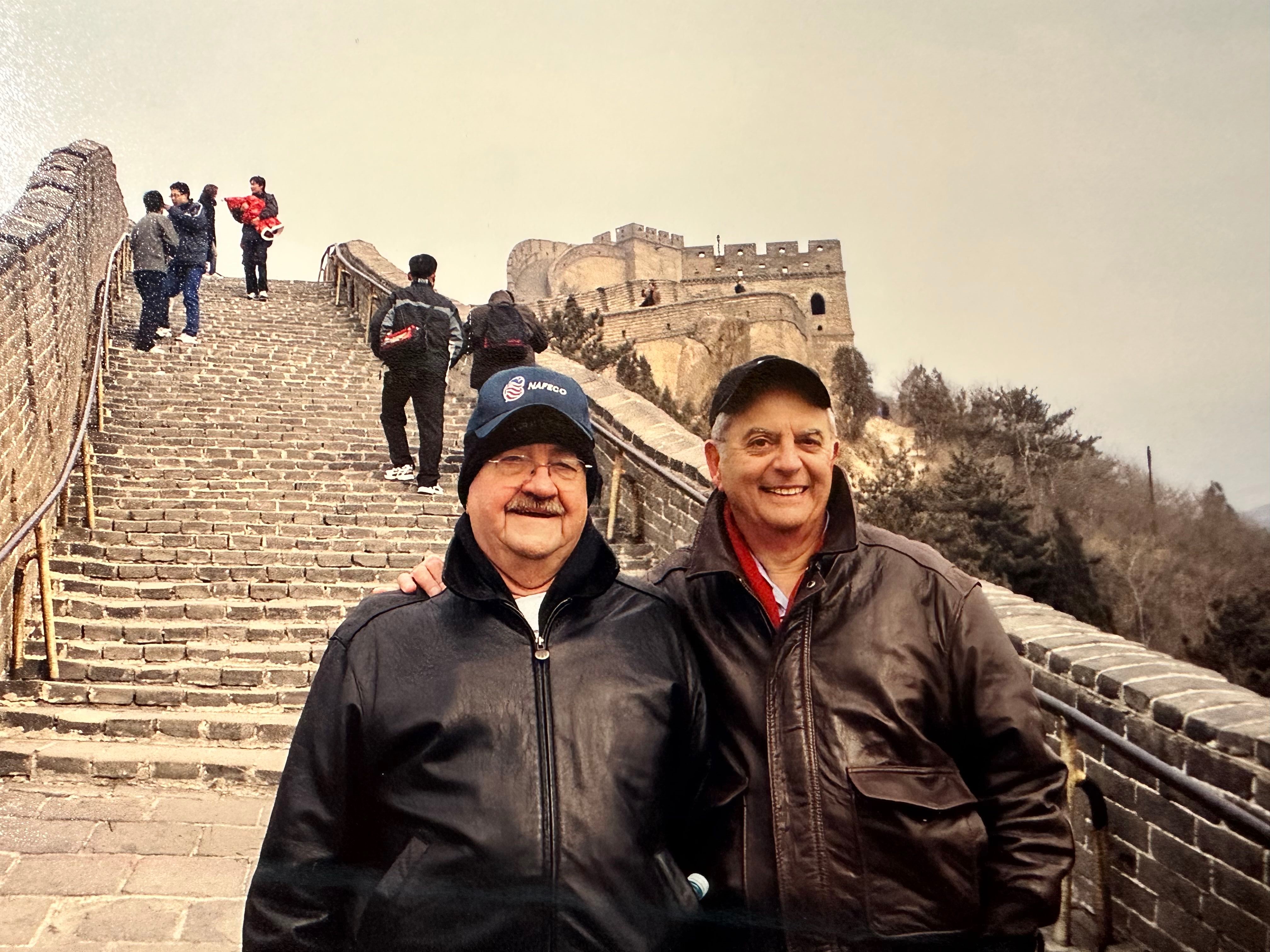 Allan with Jerrell Oats at the Great Wall of China, 2008
