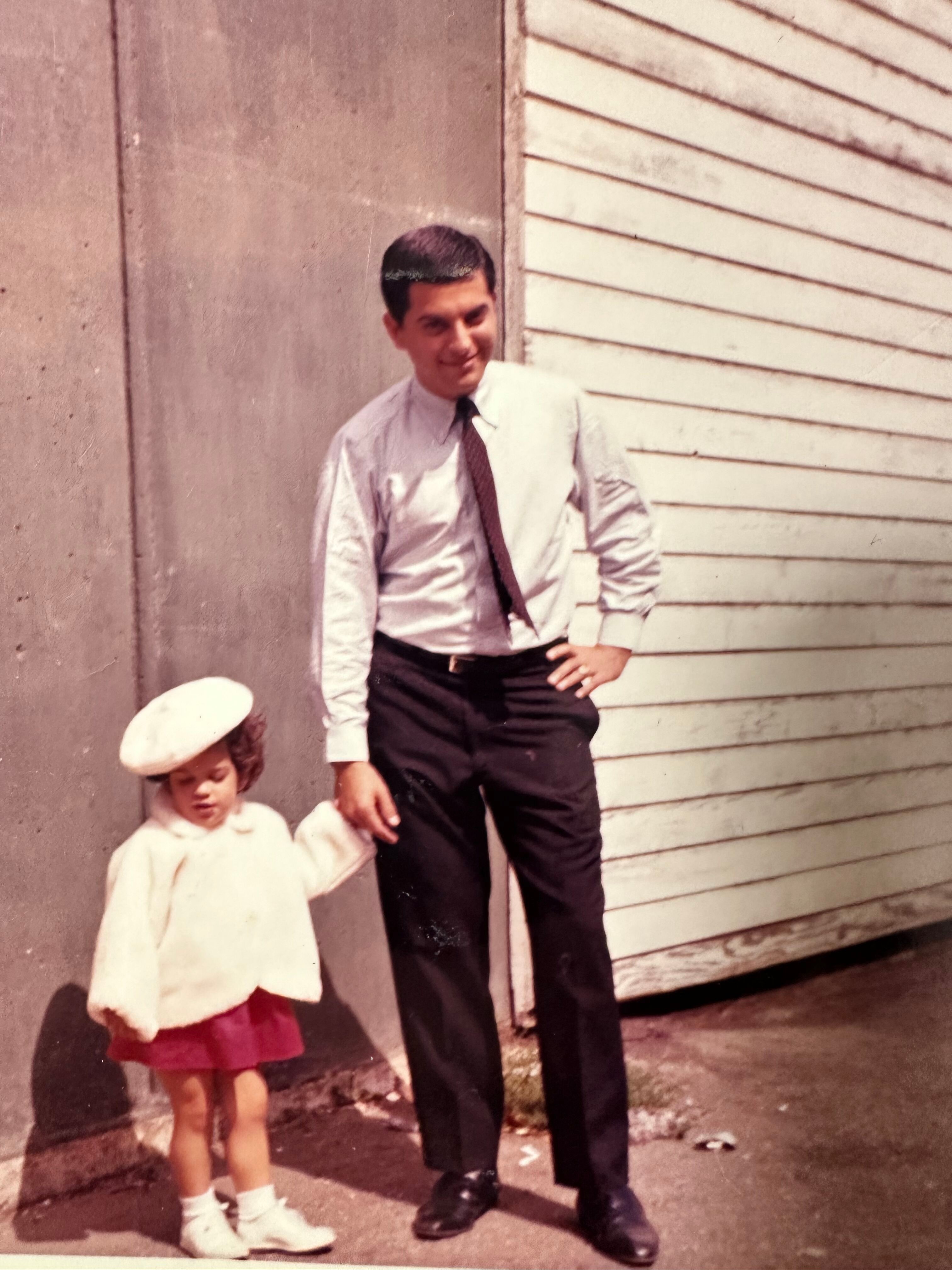 Allan with niece Carin at White Flag, 1963