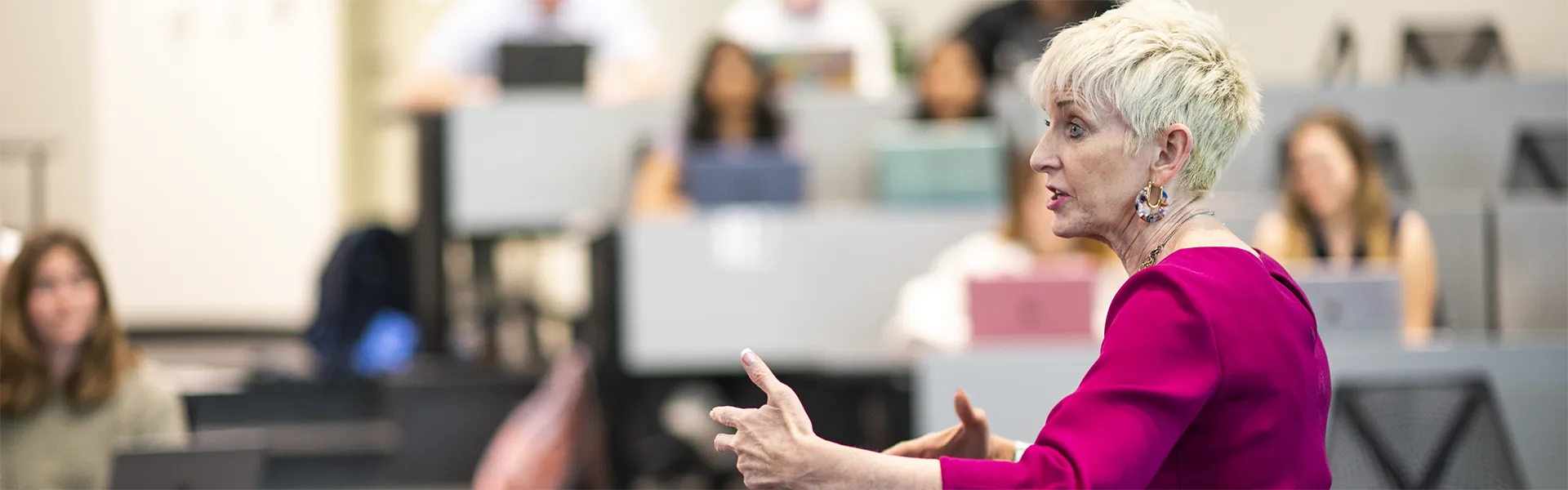 Professor presenting in front of class