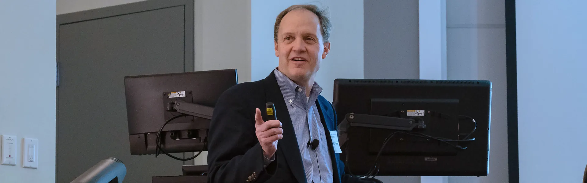 Professor presenting in front of class