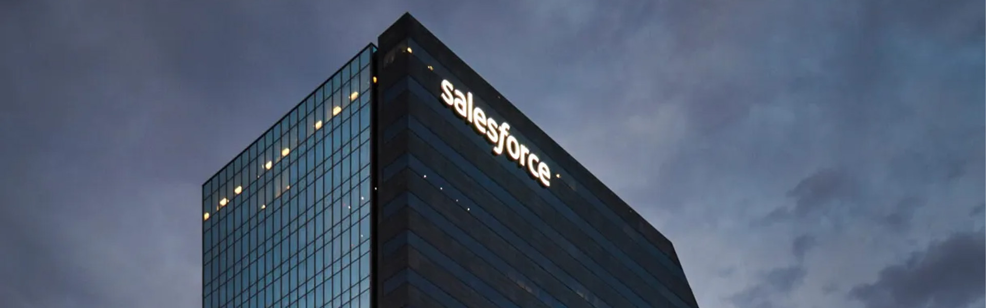 People conversing in the lobby of the Salesforce building in Atlanta 