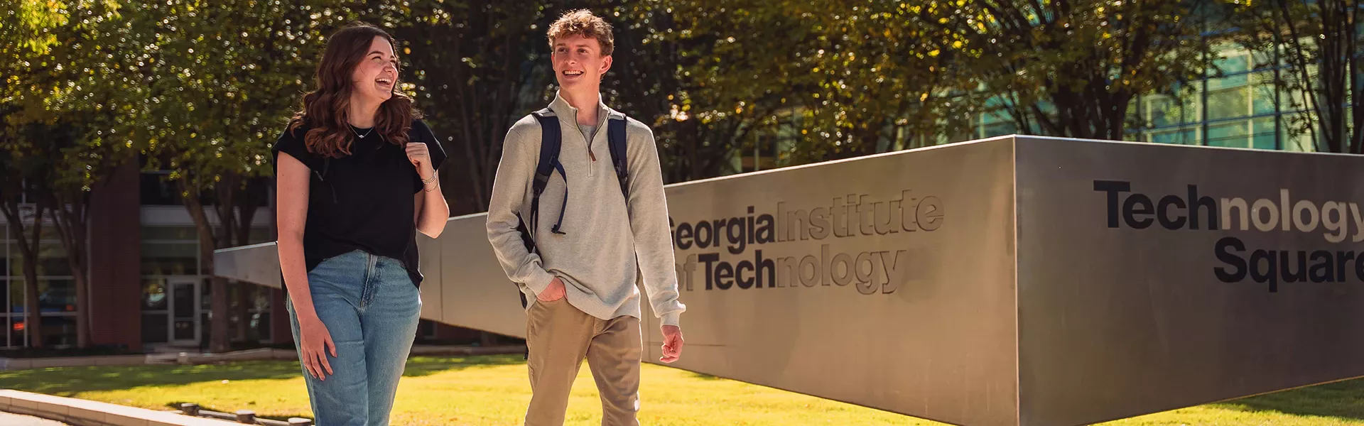 A Group of undergraduate students standing in an atrium