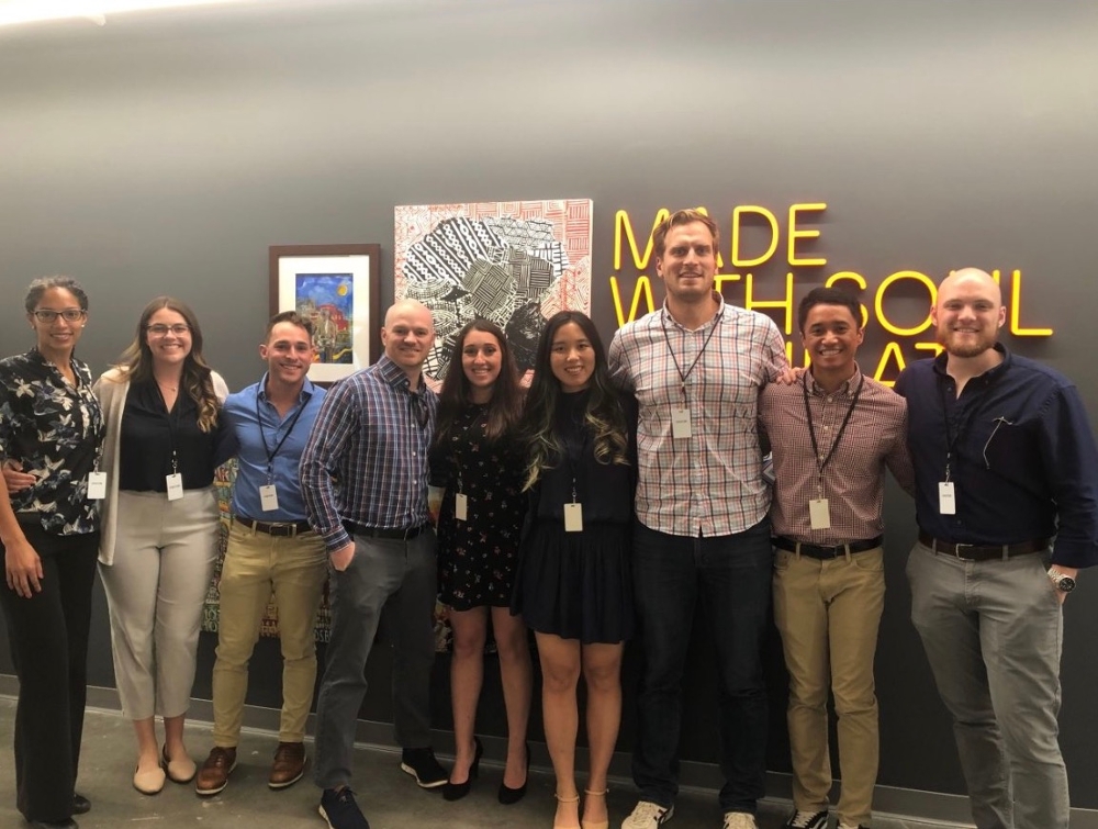 Scheller alumni and current Accenture employees gather at the Atlanta office