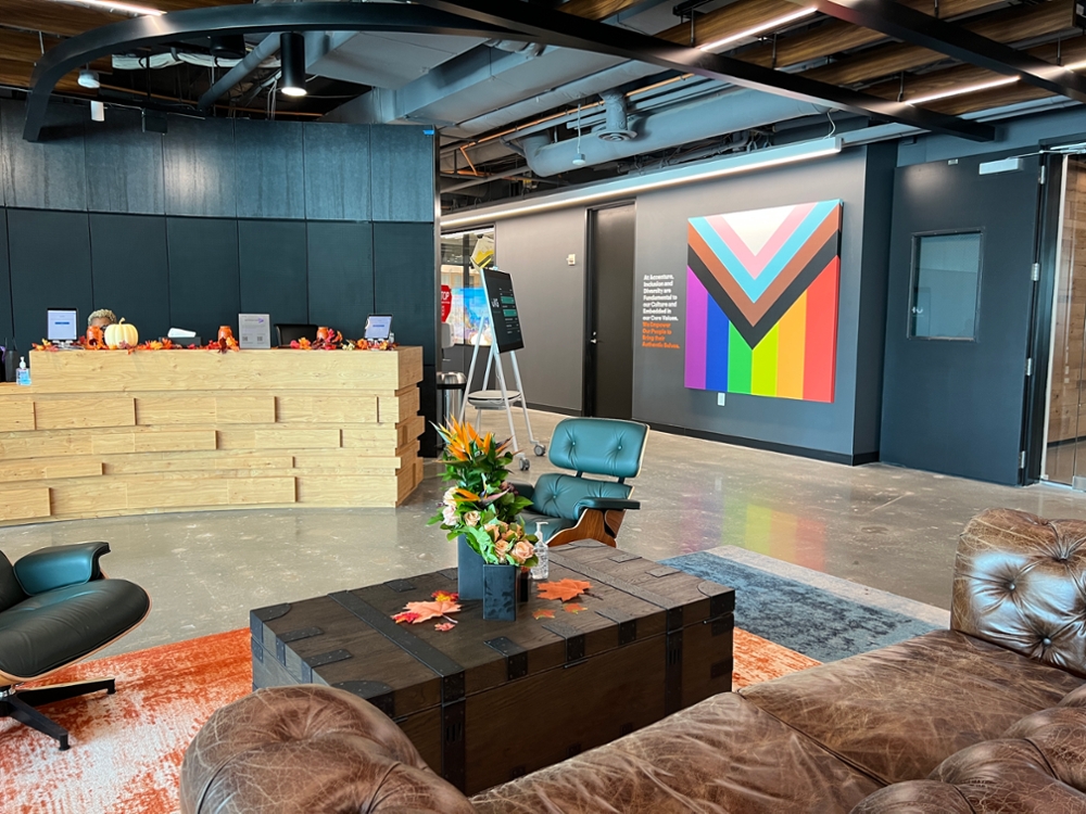 The lobby of Accenture's Atlanta hub