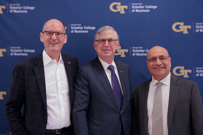 Steve McLaughlin, Provost and Executive Vice President for Academic Affairs at Georgia Tech; Bill Rogers, Chairman and CEO at Truist; and, Dean Anuj Mehrotra