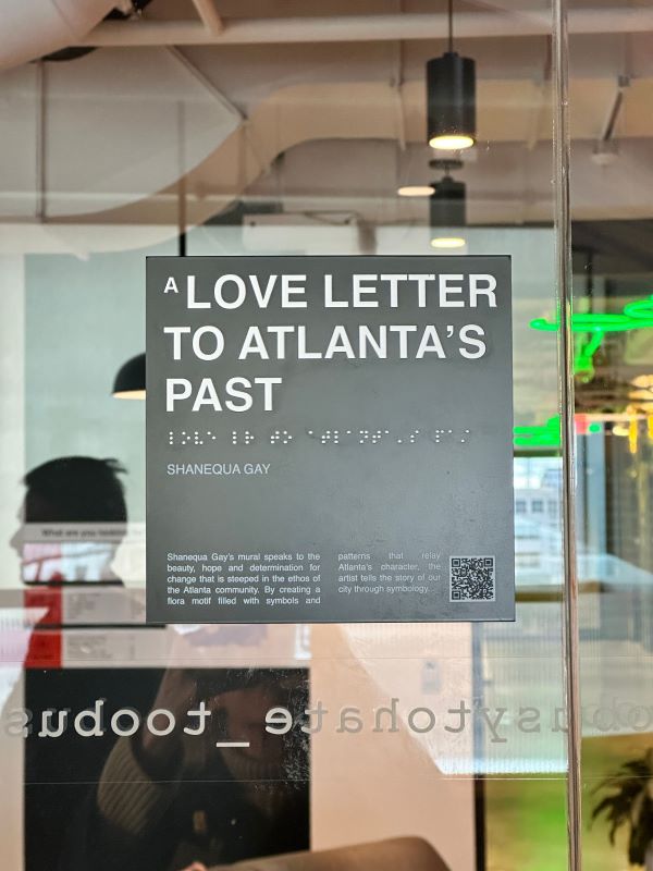 the "love letter" plaque in Google office