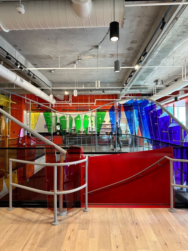 View of rainbow stairs