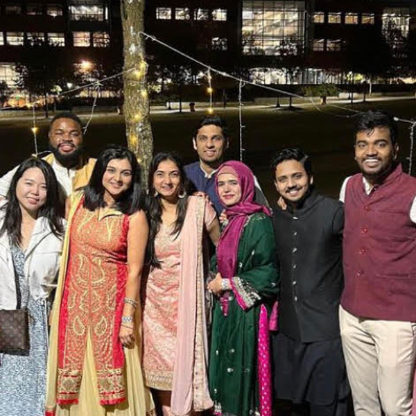 Full-time MBA students attending Diwali celebrations