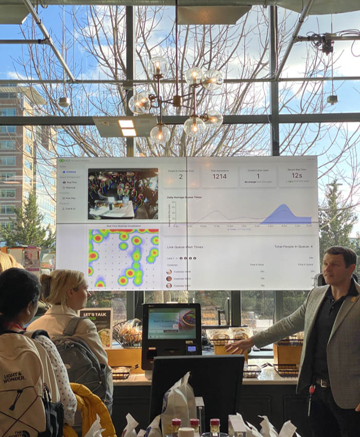 NCR presents their heat mapping technology with a presentation 