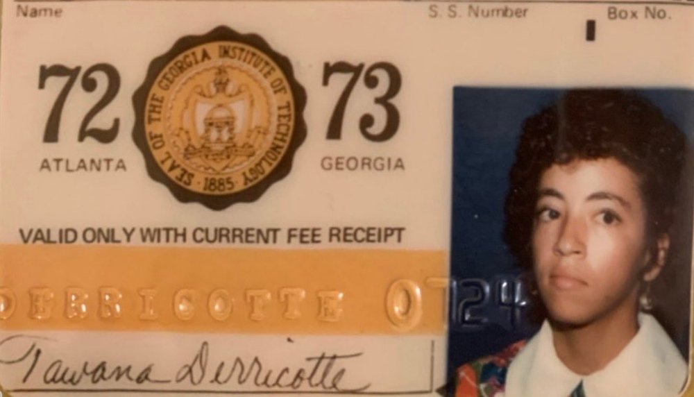 Tawana Miller's Georgia Tech ID, academic year 1972 - 1973