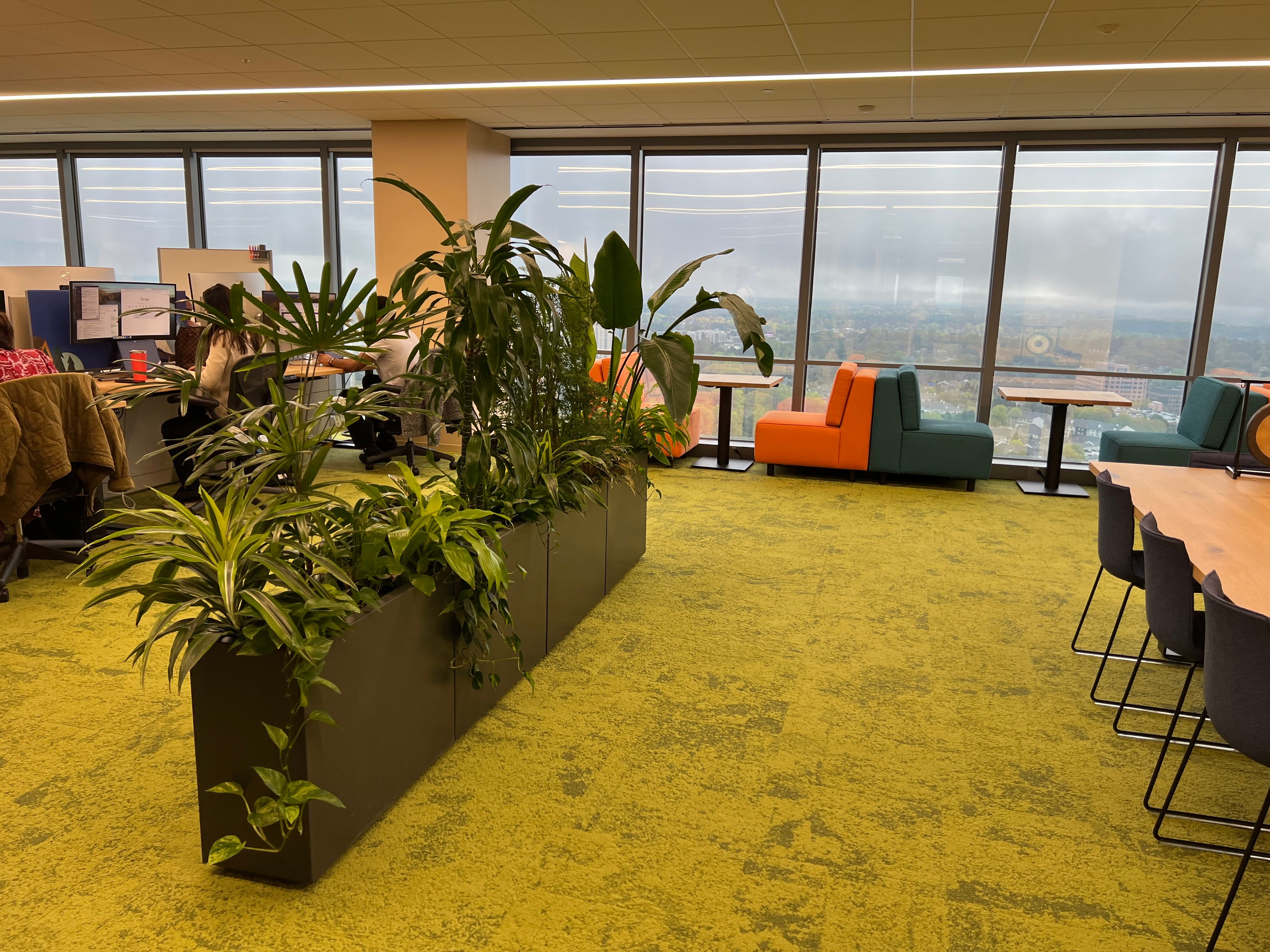 Image of a work area in the Salesforce corporate office