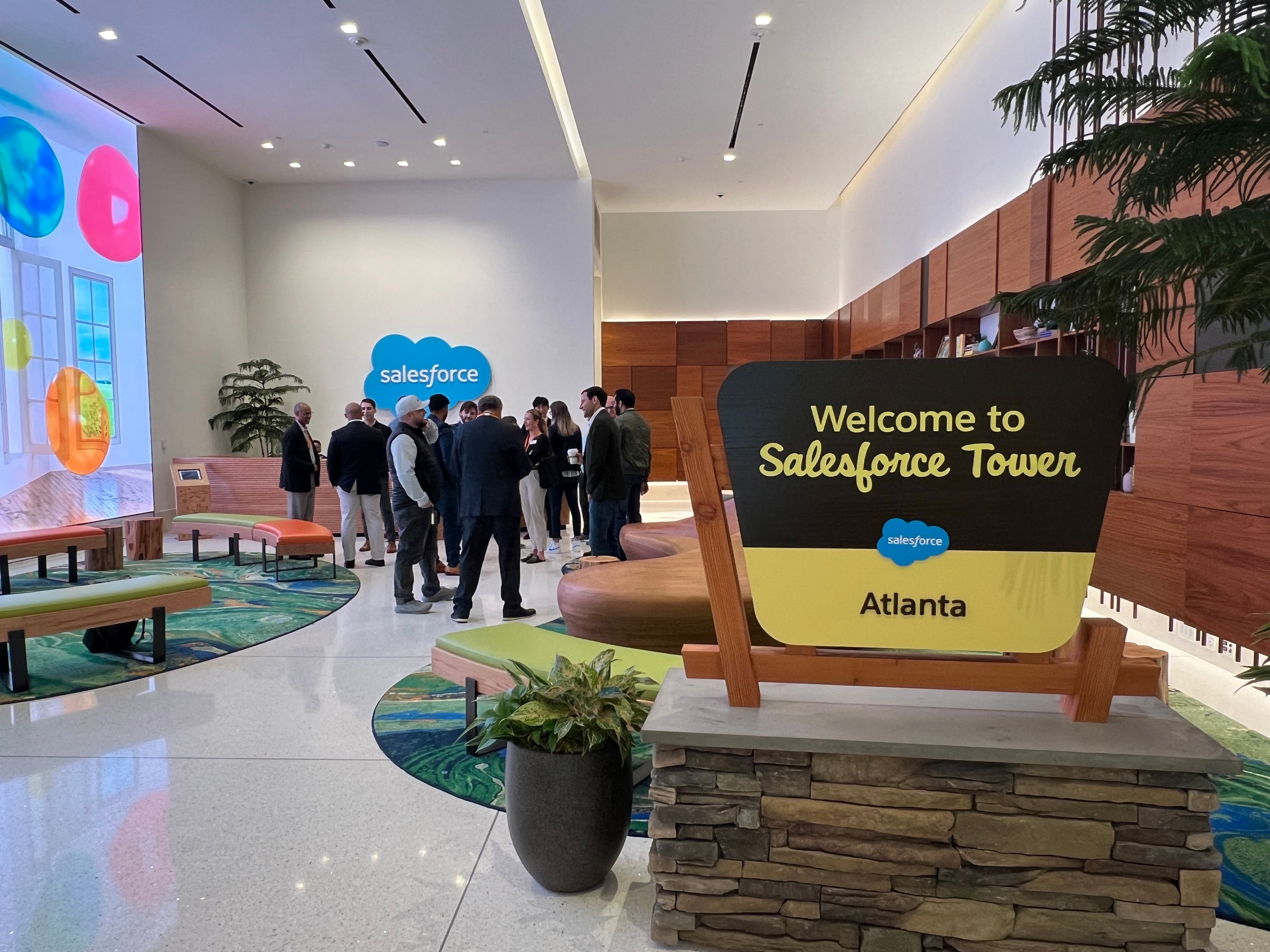 Image of the Salesforce reception area