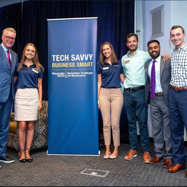 Scheller Students with Delta CEO Ed Bastian