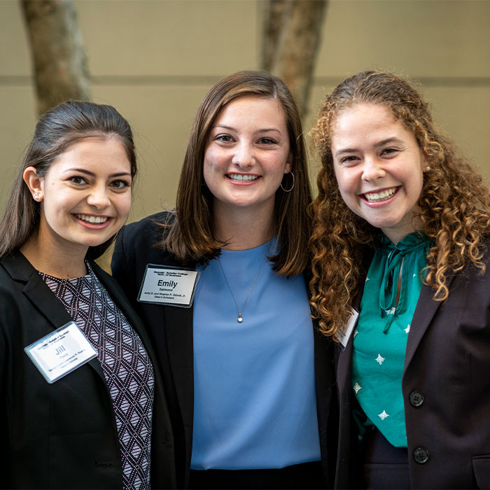 three undergraduate students