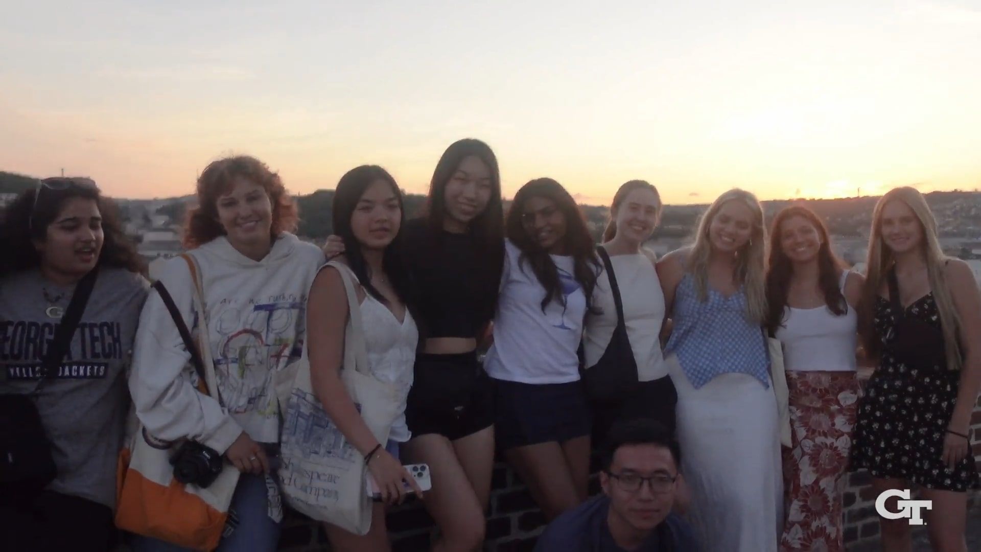 A group of students on a study abroad trip.