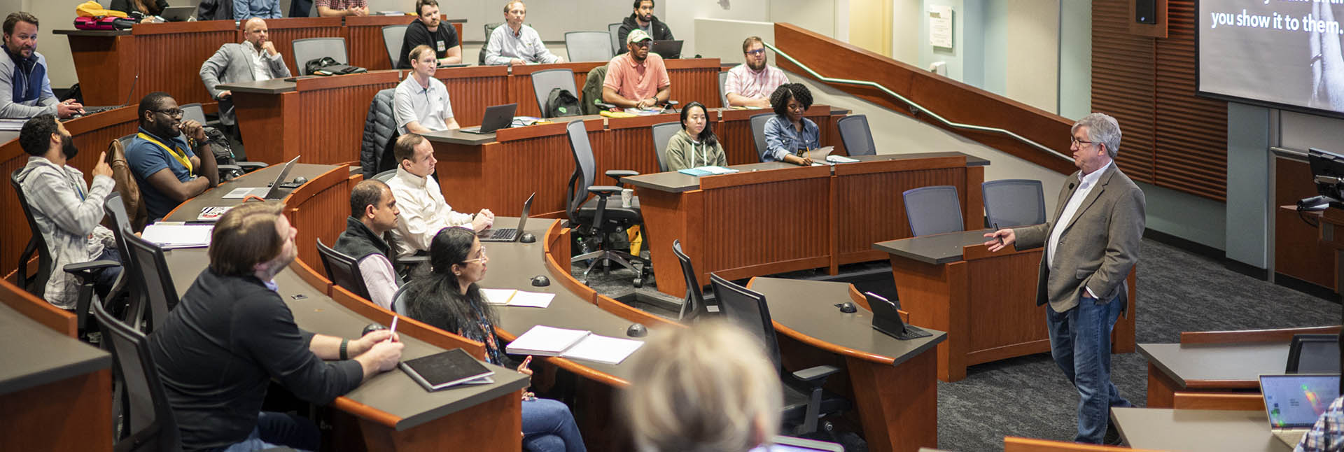 Scheller College of Business classroom with senior-level professionals.