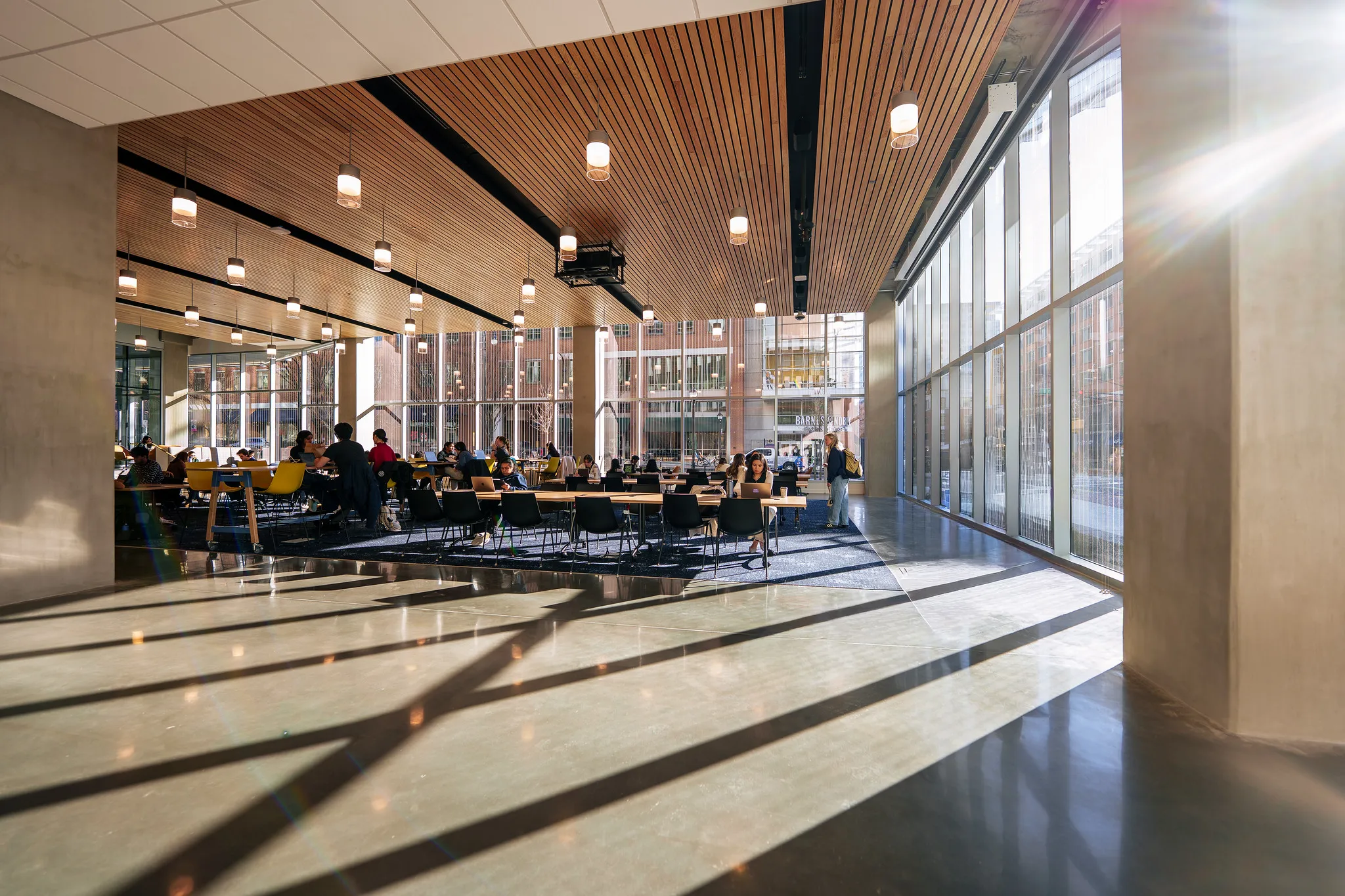 students at study tables