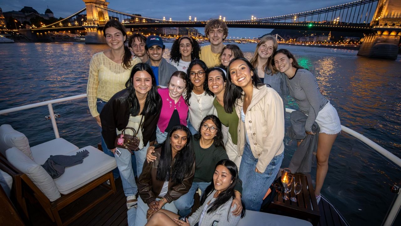 A group of students on a study abroad trip.