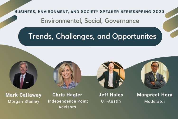 Business, Environment, and Society speaker series Climate Action and Innovation, "Corporate Commitments to Net Zero."