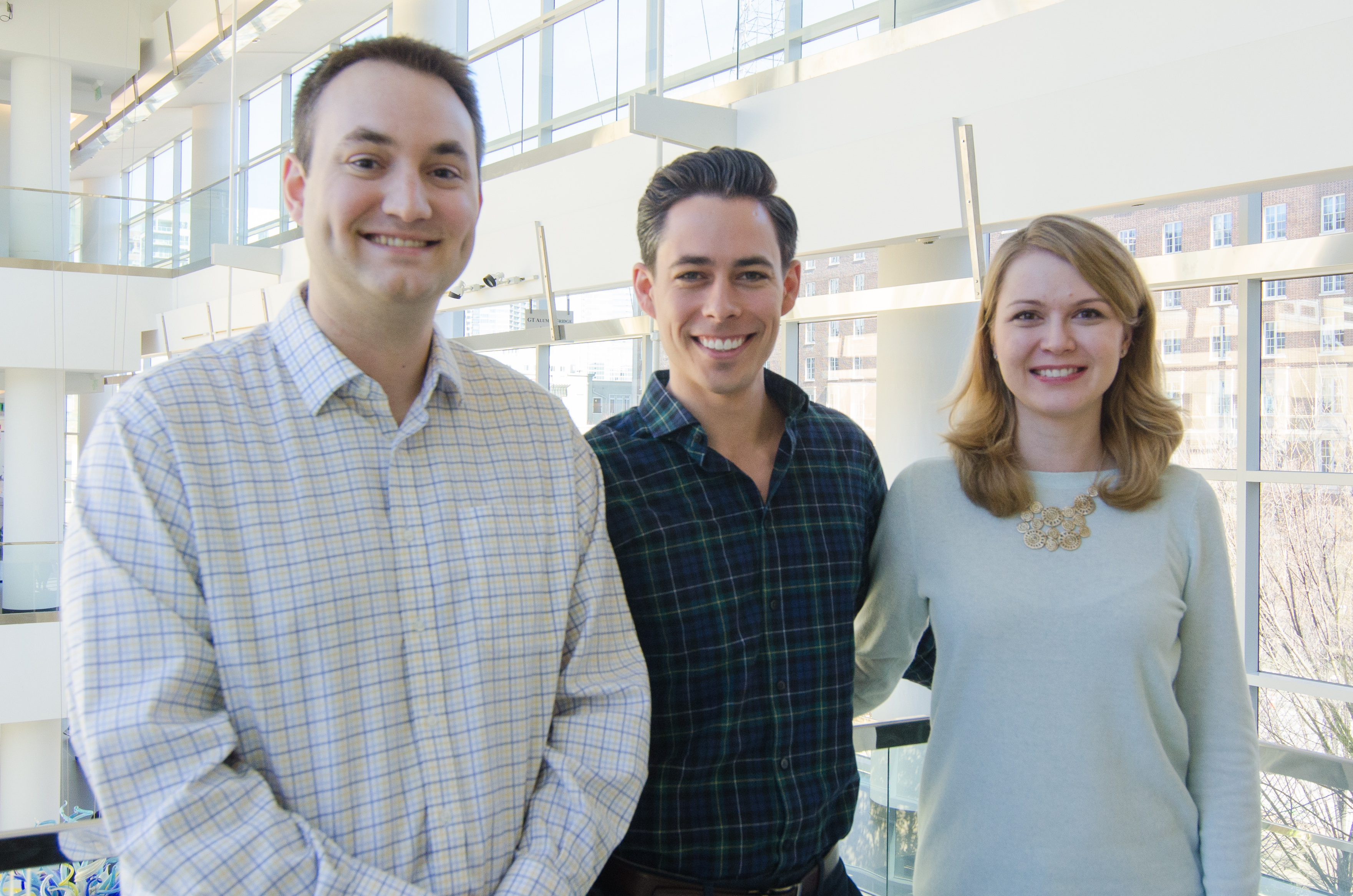 Full-time MBA students Sachin Khare, Julius G-K, and Chris Bergman