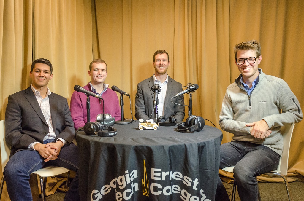 Full-time MBA students Sachin Khare, Julius G-K, and Chris Bergman