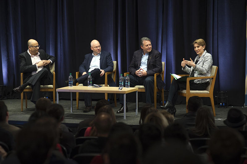 Left to Right: Saby Mitra, David Godsman, Mike Sutcliff, and Dean Maryam Alavi