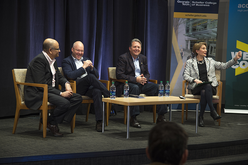 Saby Mitra, David Godsman, Mike Sutcliff, and Dean Maryam Alavi