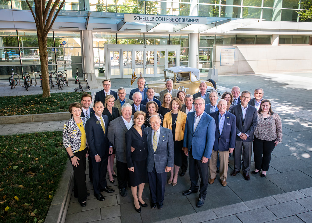 Ernest J. Scheller Jr. poses with members of the Scheller College Advisory Board