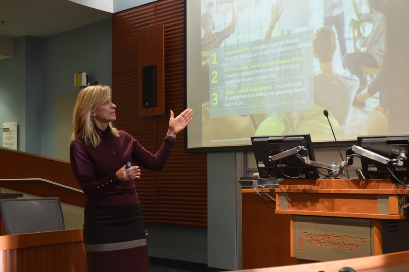 Scheller alumnus Chris Hagler recently spoke at the College.