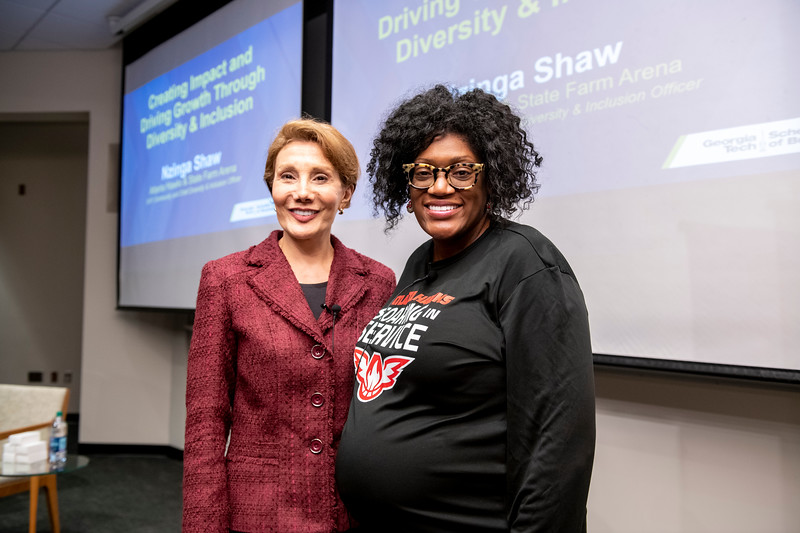 Nzinga Shaw poses with Maryam Alavi