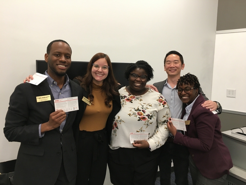 l-r Denzel McCollum, Gabi Solis, Kristen Brinson, Andrew Shibata, Candice Blacknall