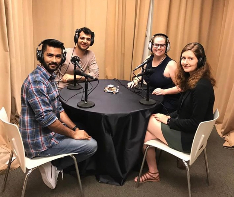 MBA candidates Melanie Coissard, Yash Lakhotia, and Alireza Nazari. Host, Jasmine Howard.