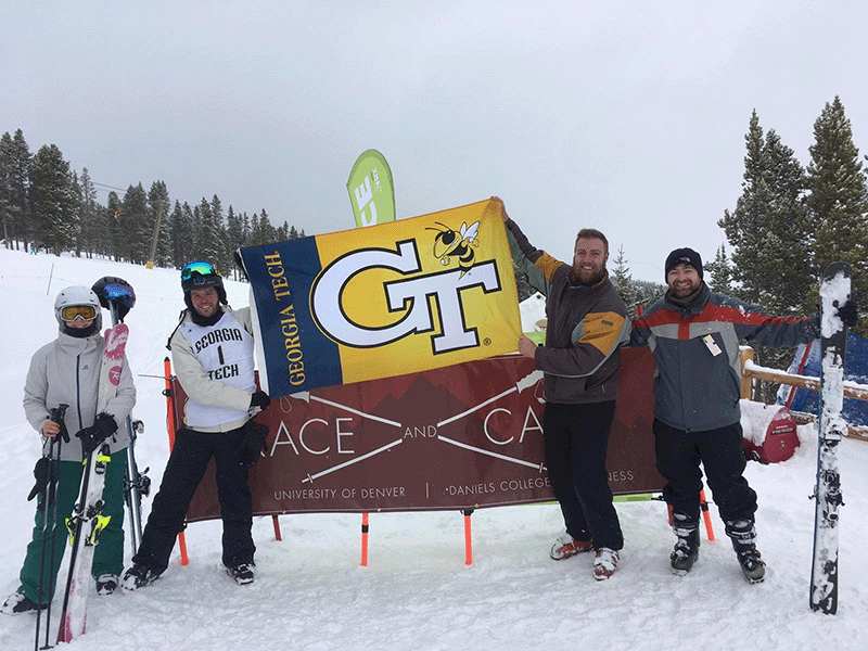 Snowboarding at Race and Case Competiion in Denver, Colorado