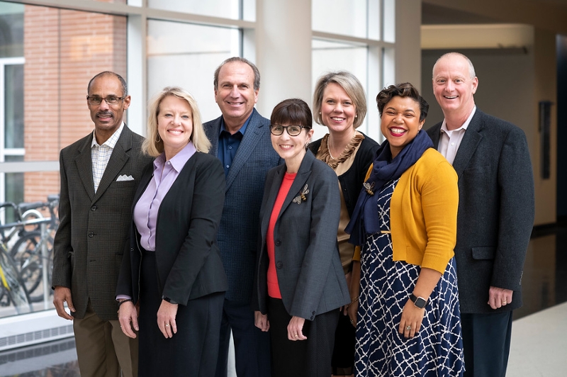 Jones MBA Career Center Team (left to right) - Kevin Stacia, Kristen Pratt, Larry Faskowitz, Kelley Broome, Caroline Player, Lauren Porter, Dave Deiters