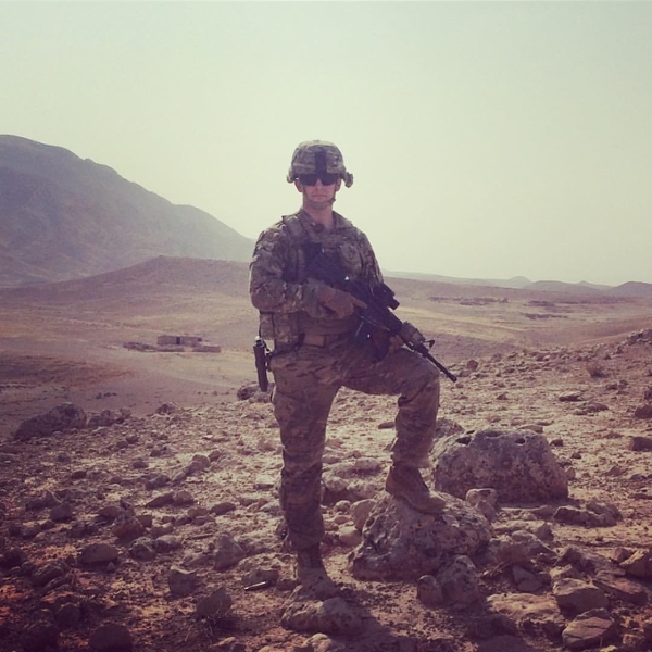 Full-time MBA student Jarrod Snell serving in the U.S. Army in Faryab Province, Afghanistan in 2019