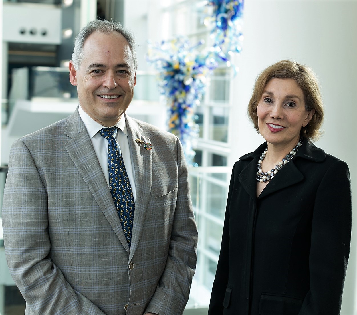 President Cabrera with Dean Alavi