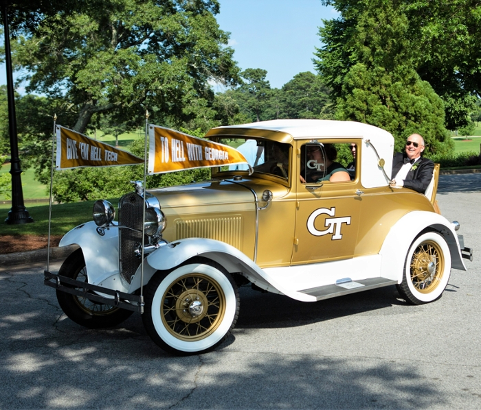 Dave Deiters in the “Ramblin’ Reck.”   