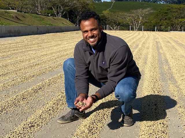 Executive MBA alum Murilo Farias Santos is the founder of Boarding Pass Coffee, offering roasts from around the world, including his family’s farm in Brazil. 