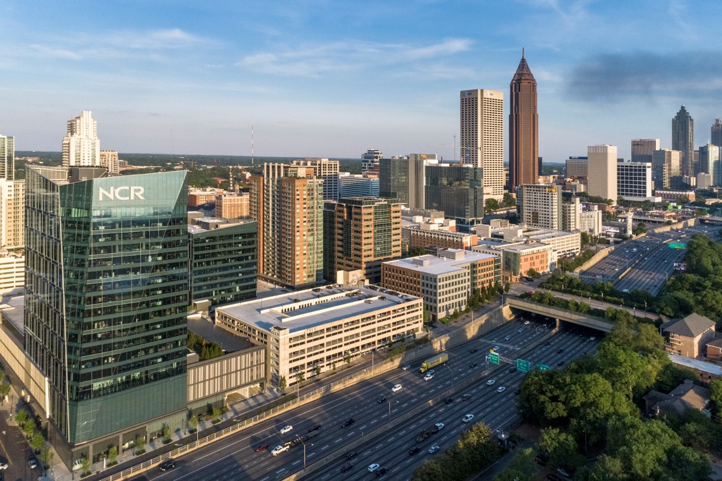 Birds eye view of Tech Square in Atlanta