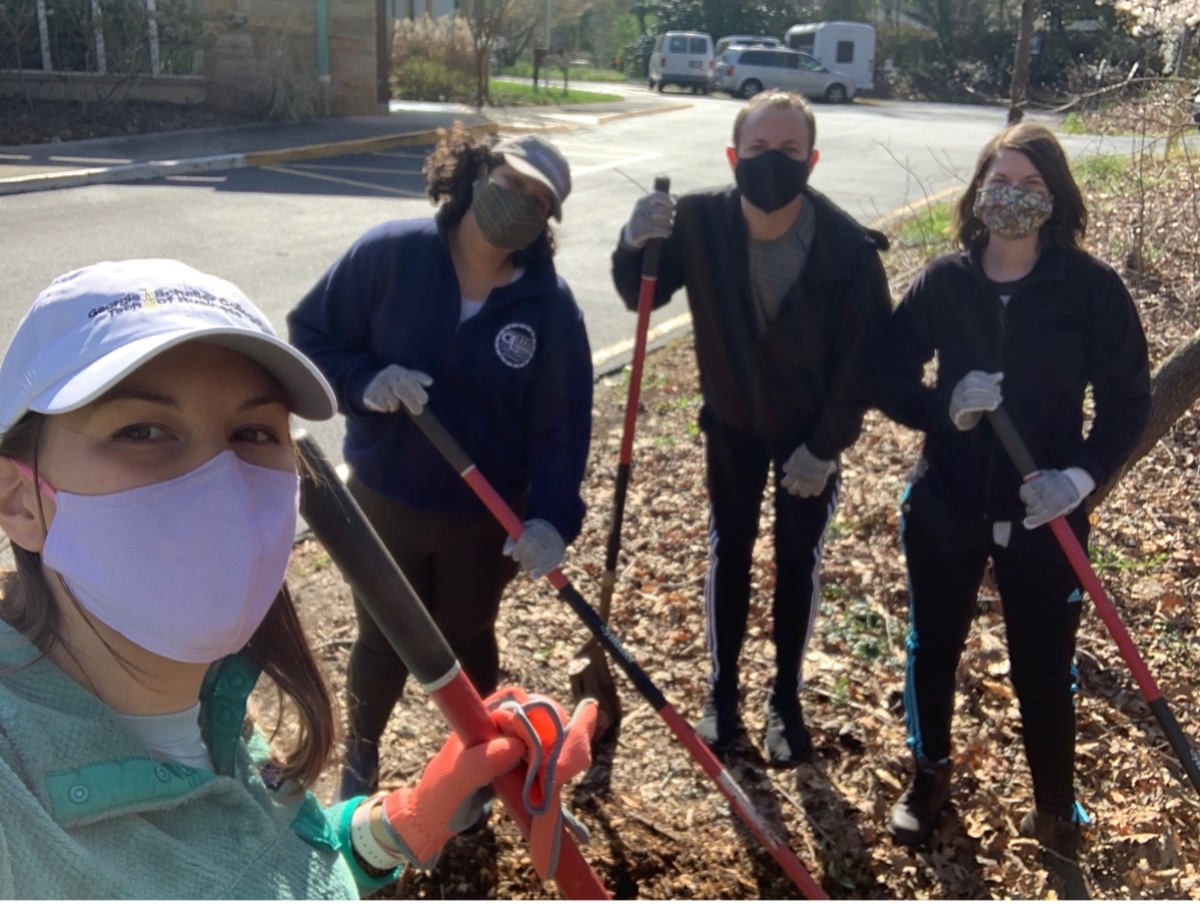 Scheller MBA students spent the first day of spring cleaning up different areas around Atlanta.