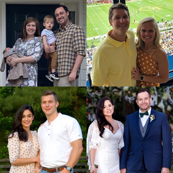 In honor of Valentine’s Day, we caught up with four couples who navigated our MBA programs together.