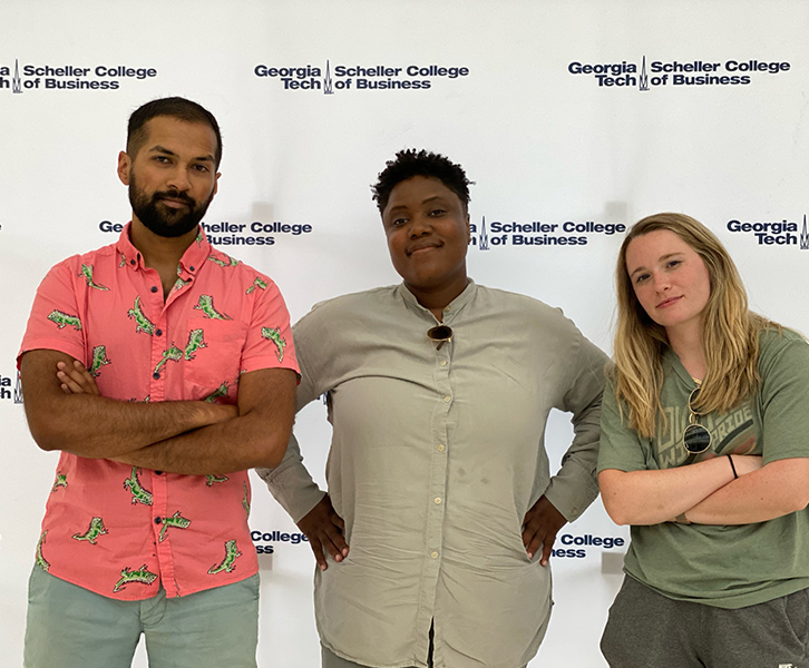 Sharang Managoli, VP of Finance; Angel Daniels, President; and Abby Duvall,  VP of Service,  are some of the members of Scheller Pride.