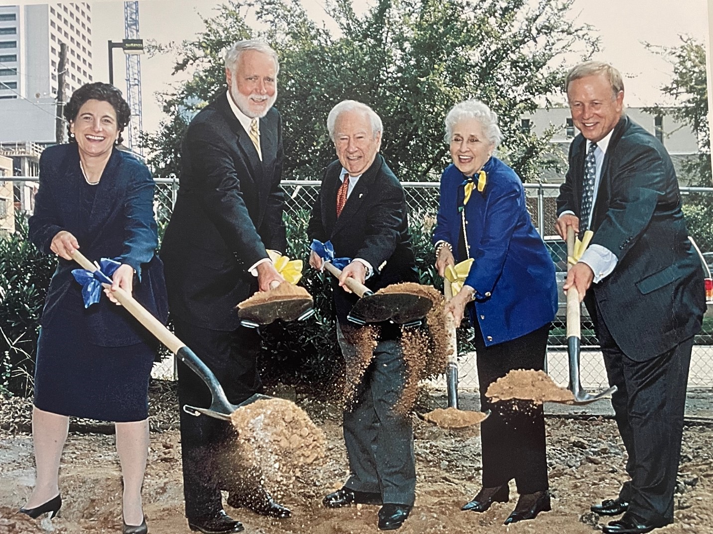 The groundbreaking of Tech Square on September 6, 2001. 