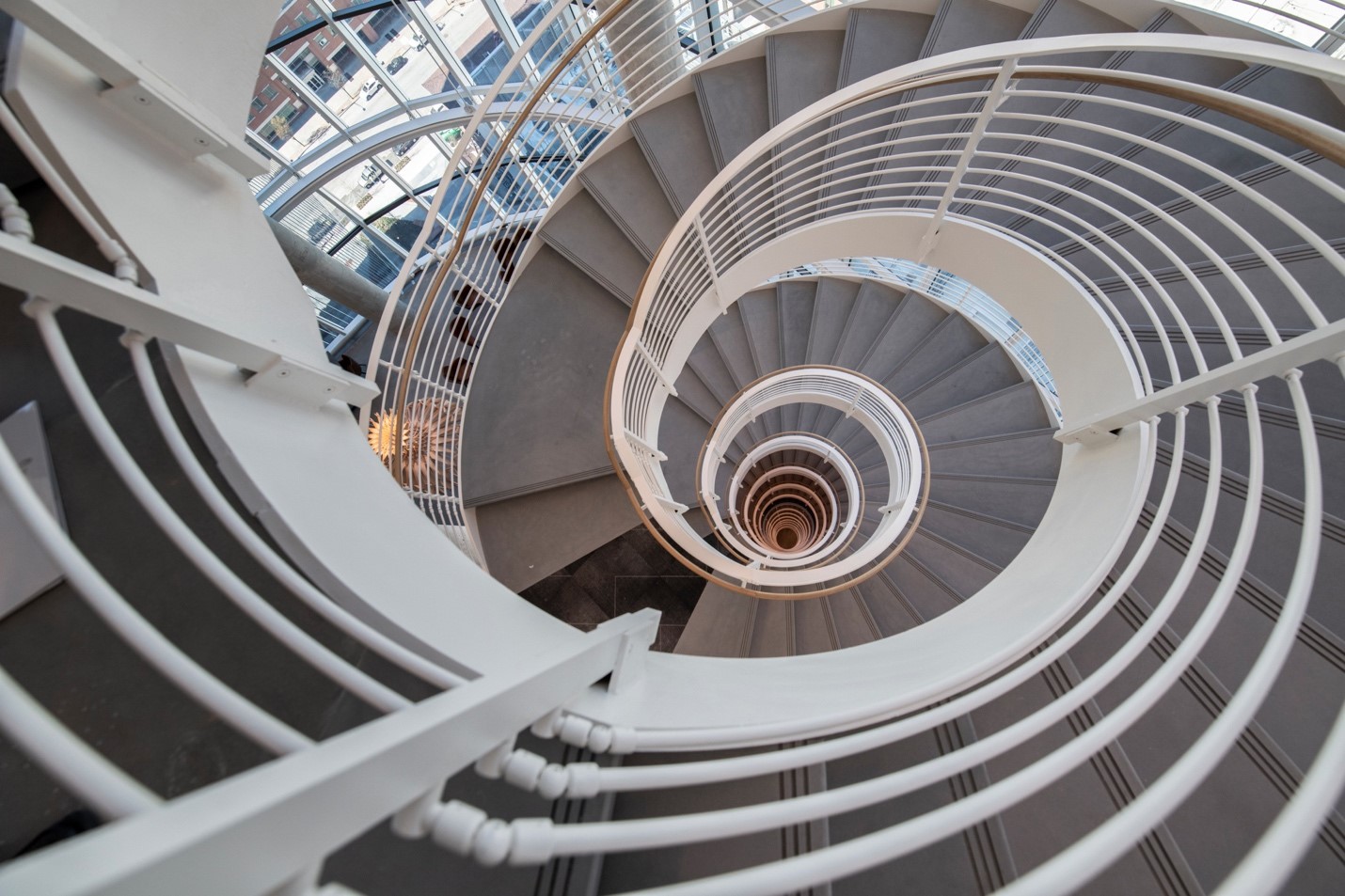 Georgia Tech is home to the world’s tallest spiral staircase, located in the Tech Square CODA Building.