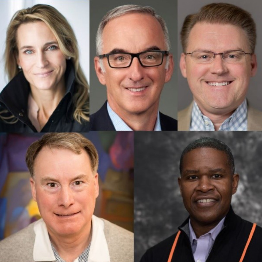Headshots of five new Advisory Board members