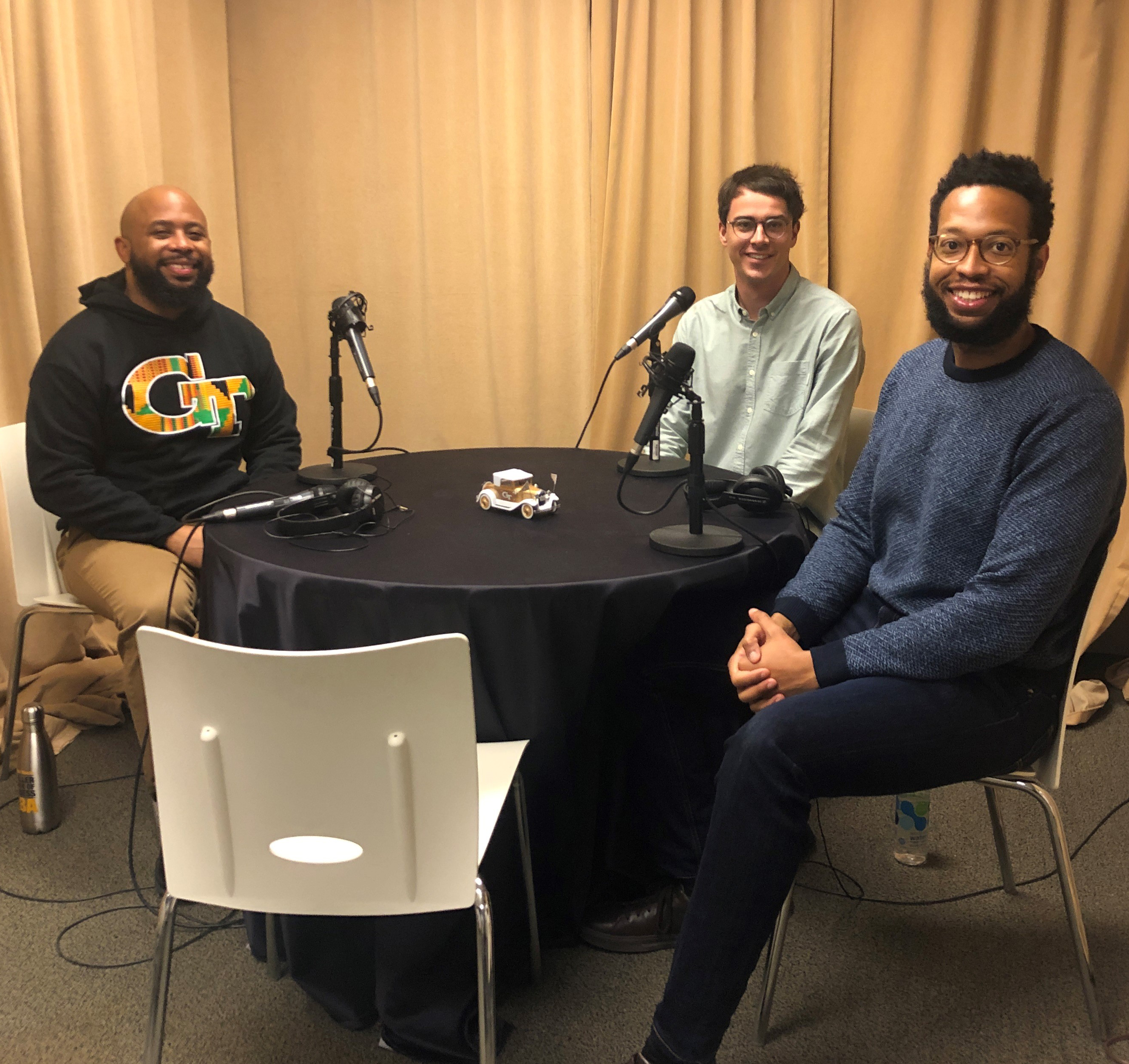 MBA student and host, Leo Haigh, talks with Scheller alumni Desmond Dickerson and Jonathan King.