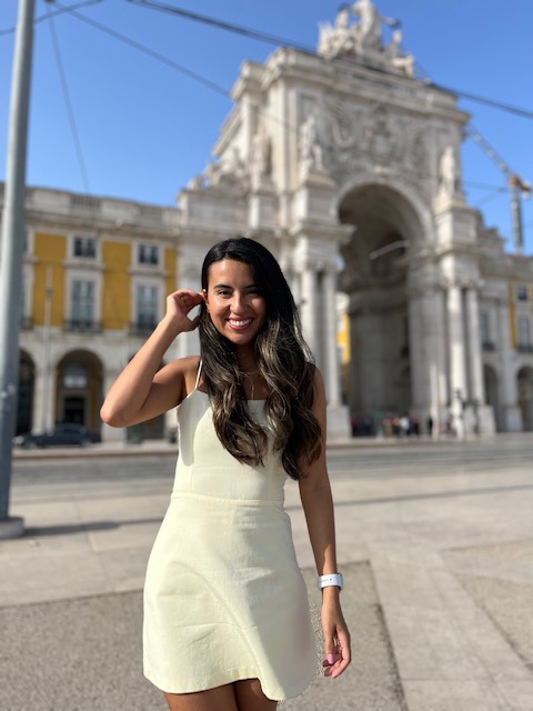 A student poses in Portugal