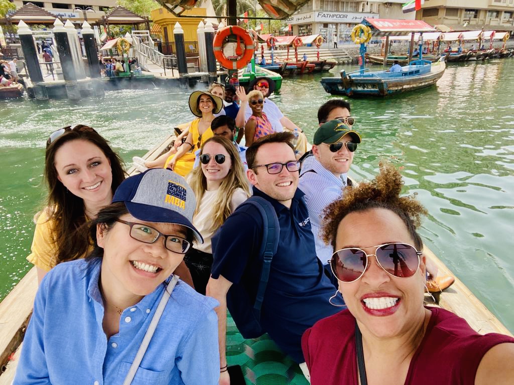 A group of students on a boat