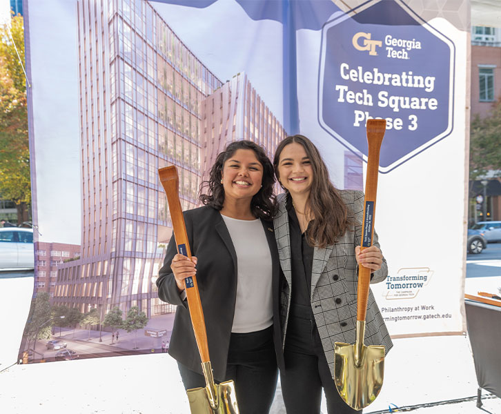 Graduate students at Phase 3 groundbreaking